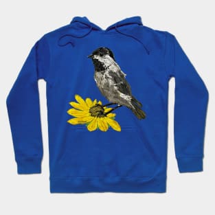 Chickadee On A Sunflower Hoodie